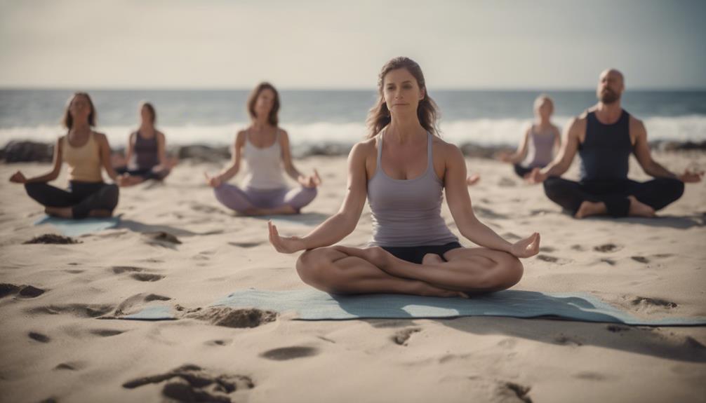 sichere yoga praktiken am strand